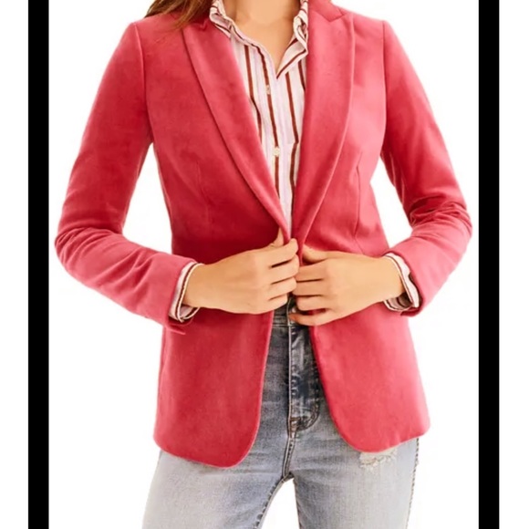 J. Crew Jackets & Blazers - J. Crew Salmon Velvet Blazer Size 4
